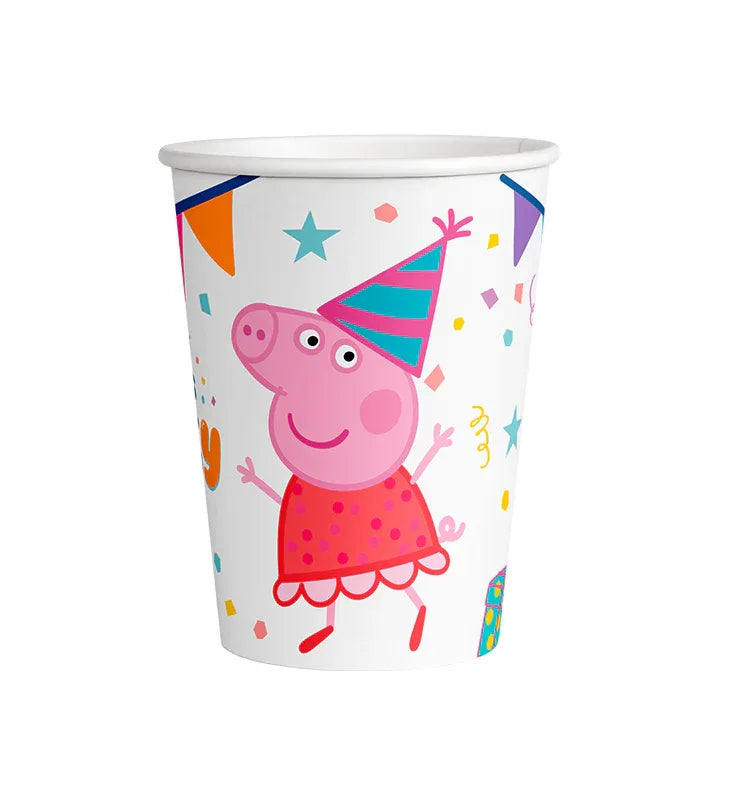 8 VASOS 250ML PEPPA PIG - yupiparty