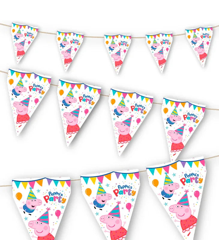 BANDERIN 3M PEPPA PIG - yupiparty