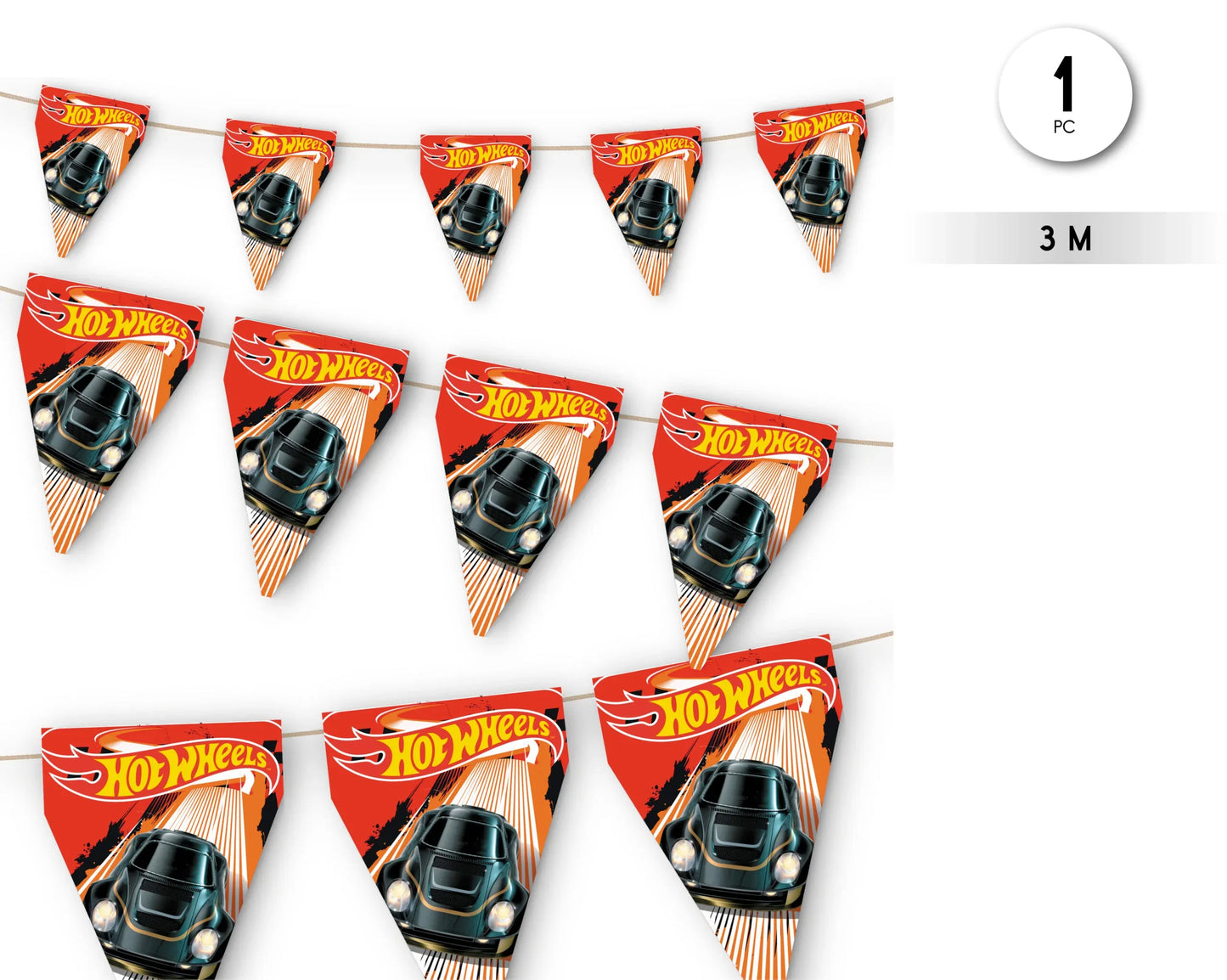 BANDERIN HOTWHEELS - yupiparty