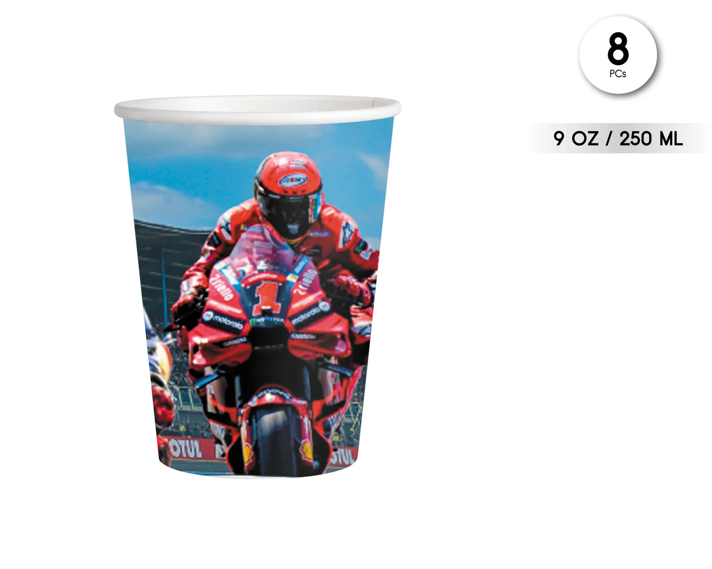8 VASOS MOTO GP - yupiparty