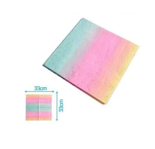 SERVILLETAS PASTEL ORO 33X33 10PCS - yupiparty