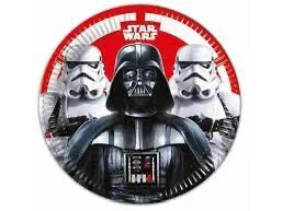 Platos Star Wars 23cm Pack 8 - Licencia Oficial Lucasfilm - yupiparty