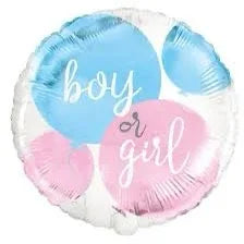GLOBO FOIL BOY/GIRL 18 45.7CM - yupiparty