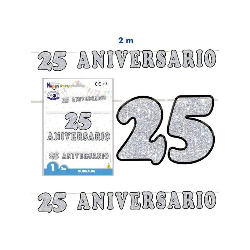 GUIRNALDA ANIVERSARIO 25 - yupiparty