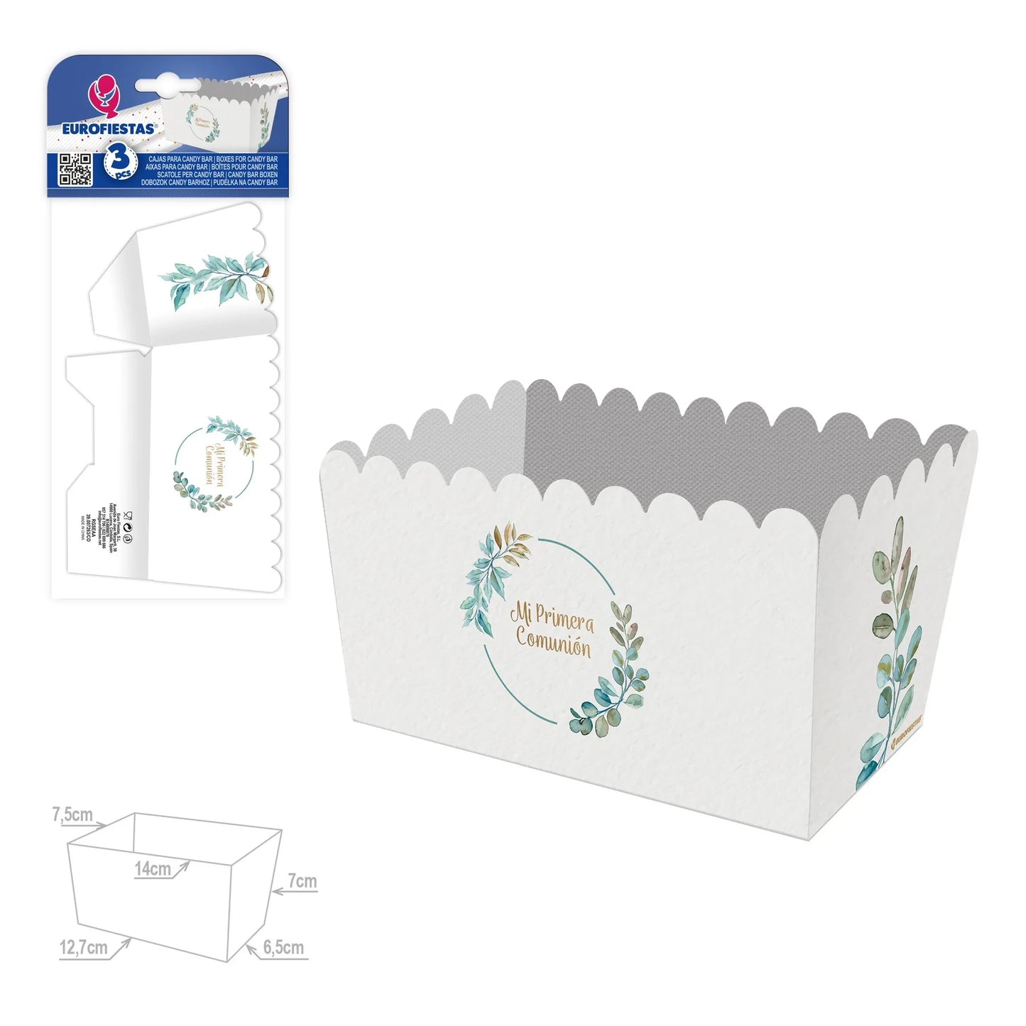 CAJA COMUNIÓN ORO HOJAS - yupiparty