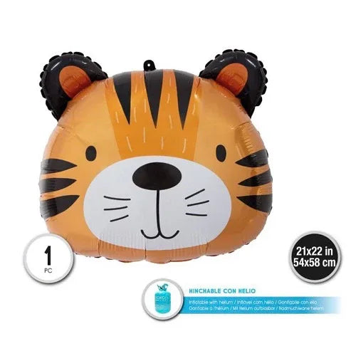 GLOBO FOIL TIGRE 21X22 - yupiparty