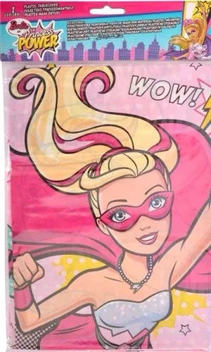 MANTEL BARBIE SUPERHEROINA 120 CM X 180 CM - yupiparty