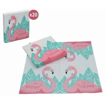 SERVILLETAS FLAMENCO 33CM X 33 CM ( 20 UDS ) - yupiparty