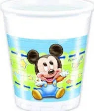 Vasos Baby Mickey Mouse Pack 8 - Licencia Oficial Disney - yupiparty
