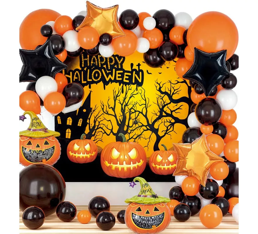 SET GLOBOS POSTER HALLOWEEN 81 PCS