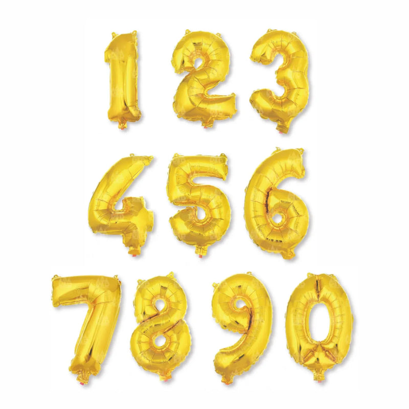 GLOBOS NÚMEROS ORO 42/110 CM