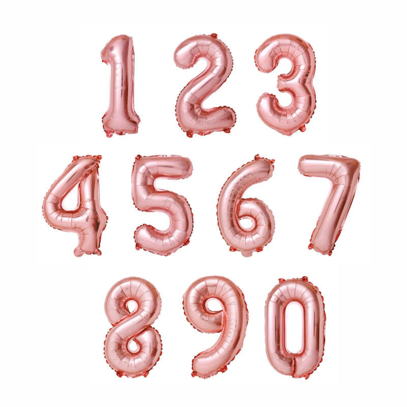 GLOBOS NÚMEROS CHAMPAN