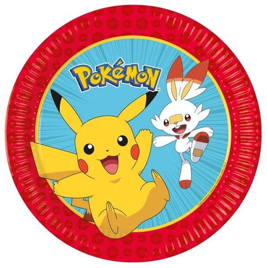PLATOS DE PAPEL 23CM POKEMON 6 PCS