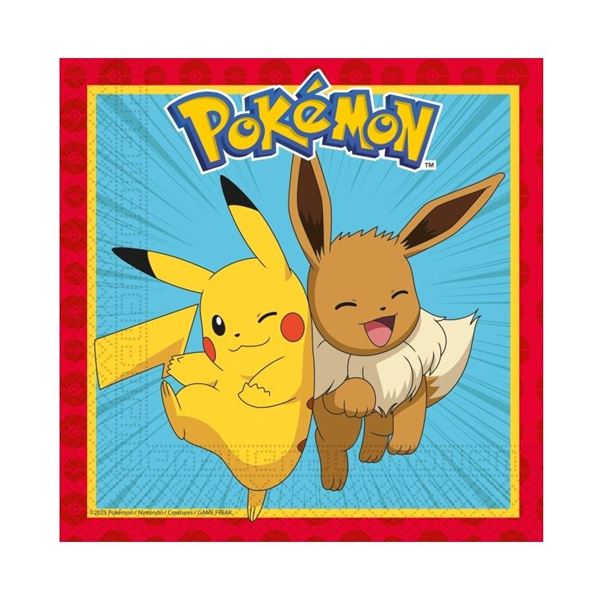 SERVILLETAS 33CM POKEMON 20PCS