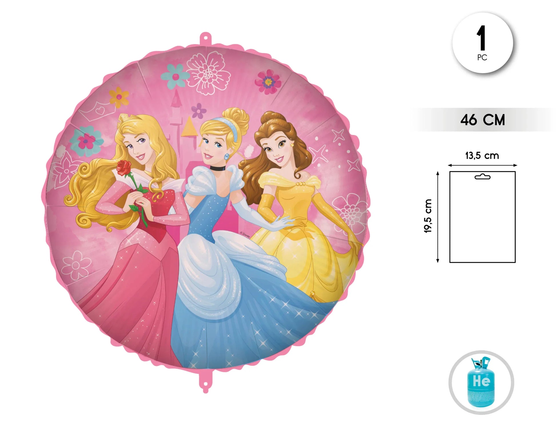 GLOBOS DE FOIL PRINCESS LIVE YOUR STORY - yupiparty