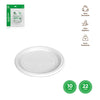 PLATO LLANO REDONDO REUTIL. BLANCO 22CM - yupiparty