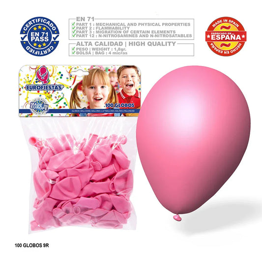 GLOBOS ROSA 100U - yupiparty