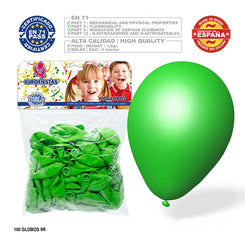 GLOBOS VERDE PISTACHO 100U - yupiparty