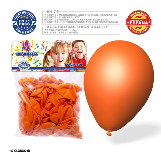 GLOBOS NARANJA 100U - yupiparty