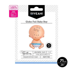 GLOBO POLIAMIDA BABY BOY AZUL 71CM-28 APTO HELIO - yupiparty