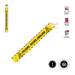 Banda Peligro Recién Jubilado 150x10Cm - yupiparty