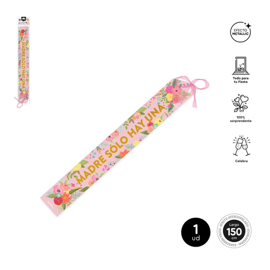 Banda "Madre Solo Hay Una" 150x10 Cm PVC 1Ud - yupiparty