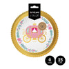PLATO CARTÓN PRINCESAS Ø23CM 6UDS - yupiparty