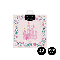 SERVILLETA DOBLE CAPA PRINCESAS 33CM 30 UDS - yupiparty