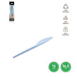 CUCHILLO REUTILIZABLE AZUL BABY 16,5CM P - yupiparty