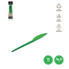 CUCHILLO REUTILIZABLE VERDE 16,5CM PS 15 - yupiparty