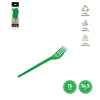 TENEDOR REUTILIZABLE VERDE 16,5CM PS 15 - yupiparty