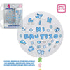 GLOBO BURBUJA+PEGATINAS BAUTIZO AZUL - yupiparty