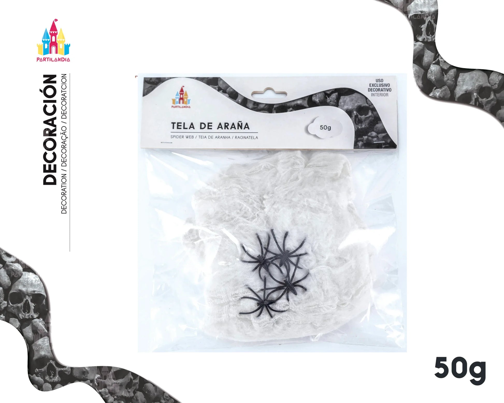 TELA DE ARAÑA 50G BL - yupiparty