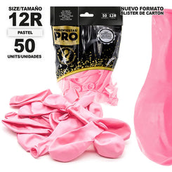 GLOBOS PRO SERIES 12R*50 ROSA - yupiparty