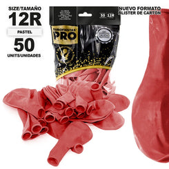 GLOBOS PRO SERIES 12R*50 ROJO - yupiparty