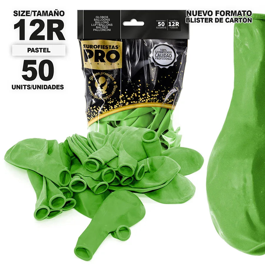 GLOBOS PRO SERIES 12R*50 VERDE - yupiparty