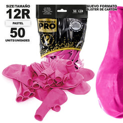 GLOBOS PRO SERIES 12R*50 FUCSIA - yupiparty