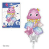 SET GLOBOS FOIL MEDUSA ROSA PQ.12 C/120U - yupiparty