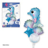 SET GLOBOS FOIL CABALLITO MAR AZUL PQ.12 - yupiparty