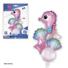 SET GLOBOS FOIL CABALLITO MAR ROSA PQ.12 - yupiparty