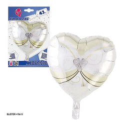 GLOBO CORAZON BLANCO TORSO NOVIA 43cm - yupiparty