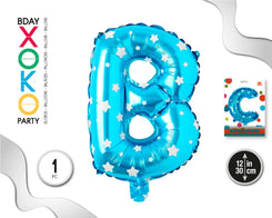 GLOBO FOIL AZUL ESTRELLAS 30 CMS B - yupiparty