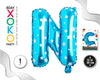 GLOBO FOIL AZUL ESTRELLAS 30 CM - yupiparty
