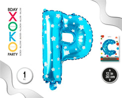 GLOBO FOIL AZUL ESTRELLAS 30 CMS P - yupiparty