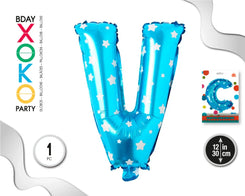 GLOBO FOIL AZUL ESTRELLAS 30 CMS V - yupiparty