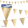 BANDERIN ORO 50 CUMPLEAÑOS - yupiparty