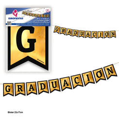 GUIRNALDA GRADUACIÓN ORO/NEGRO - yupiparty