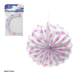 FAROLILLO BLANCO LUNARES ROSA CLARO - yupiparty