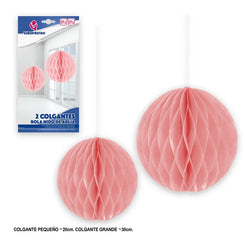 BOLAS NIDO DE ABEJA *2* ROSA - yupiparty