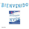 GUIRNALDA BIENVENIDO AZUL ESTRELL.ORO - yupiparty